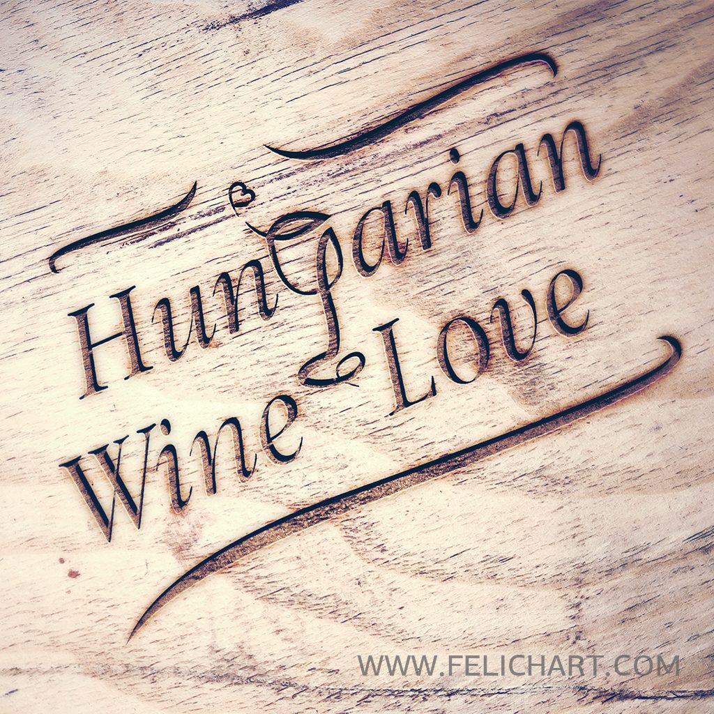 Keresztes Felícia által tervezett Hungarian Wine Love logó.