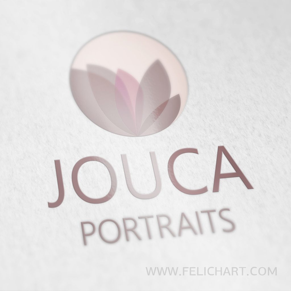 Keresztes Felícia által tervezett Jouca Portraits szimbólumos logó.