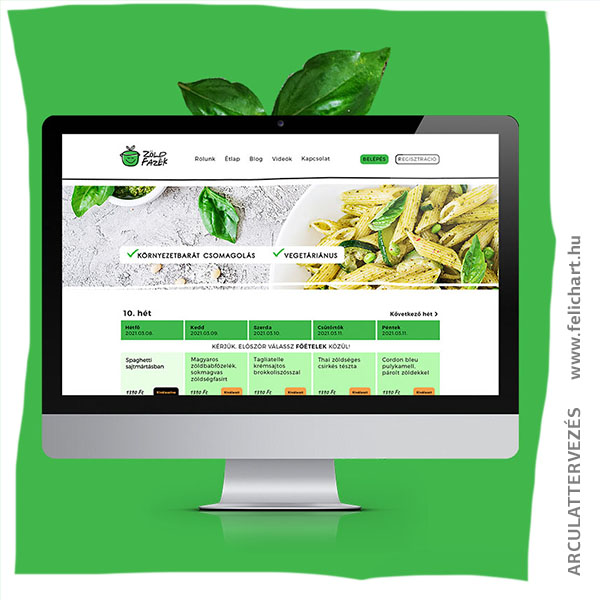 ZöldFazék weboldal Felichart Design