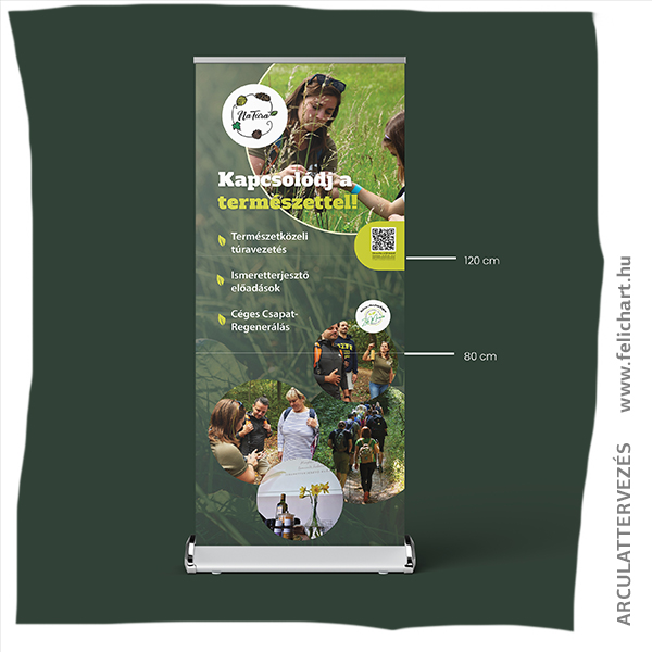 Roll-up tervezés kisvállalkozásoknak – egyedi arculattervezés és vizuális megjelenés a Felichart Design-tól