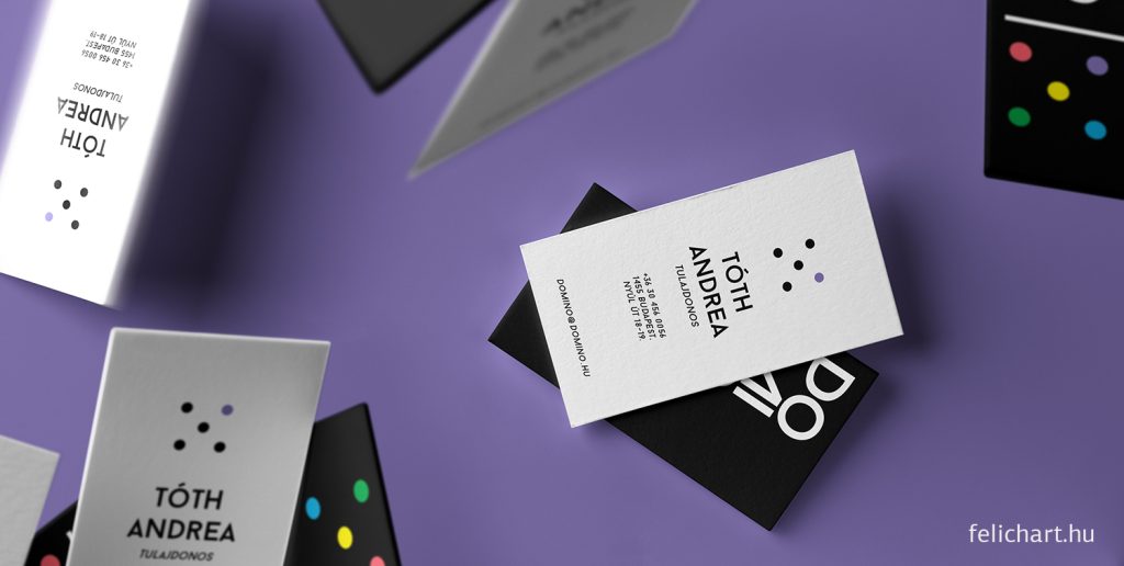 Személyre szabott névjegykártya tervezés szabadúszó grafikus által, vállalkozáshoz illő dizájn, arculathoz vagy arculat nélkül.